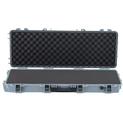 VEVOR Hard Rifle Case, Lockable Rifle Case with Pre-cut Foams, 42 in Movable Gun Storage with Wheels, IP67 Waterproof & Dustproof Pistol Storage for Rifle, Shotgun, Airsoft Gun, Grey