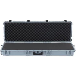 VEVOR Hard Rifle Case, Lockable Rifle Case with Pre-cut Foams, 52 in Gun Storage with Wheels, Heavy Duty IP67 Waterproof & Dustproof Pistol Storage Cases for Rifles, Shotguns, Airsoft Guns, Grey