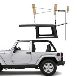 VEVOR Hard Top Remover Lift, 220 lbs, Jeep Hardtop Removal Storage Roof Hoist with Anti-Drop System, Easy One-Person Operation, Supports 8-16 in Ceiling, for 2-Door & 4-Door Jeep Wrangler JK JL & Ford