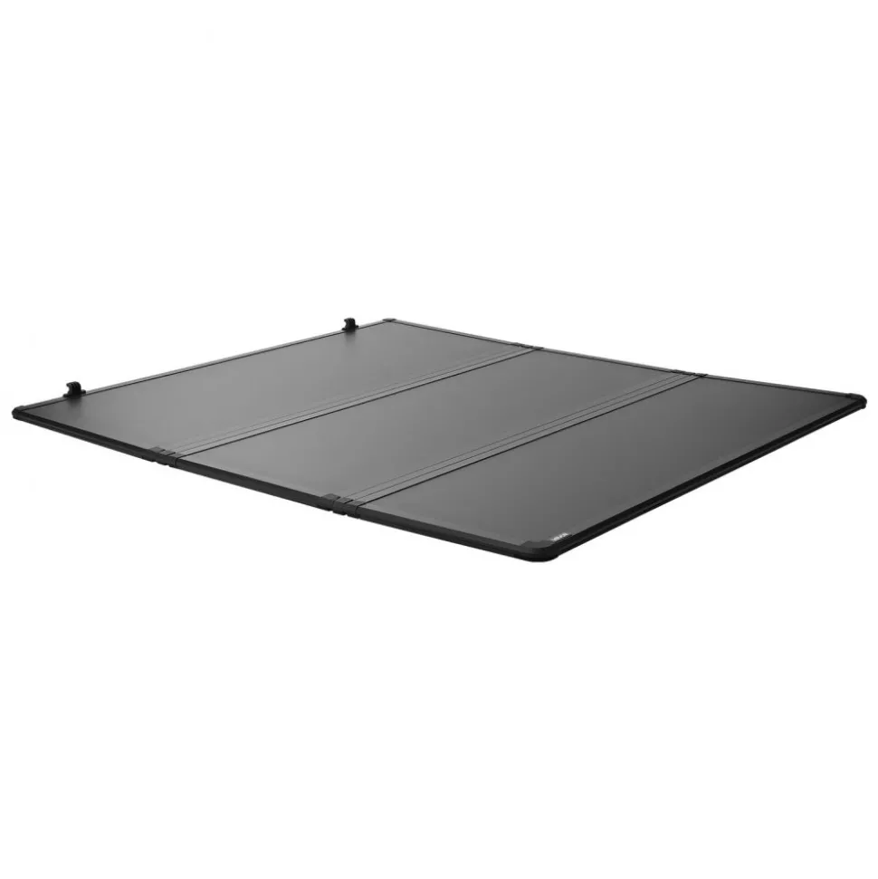 VEVOR Hard Tri-Fold Truck Bed Tonneau Cover, Compatible with 2016-2025 Toyota Tacoma with OE Track System (Not Fit Roll Bar) 5 ft (60.5 in) Bed, Waterproof Fiberglass Hard Folding Truck Tonneau Cover