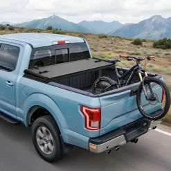VEVOR Hard Tri-Fold Truck Bed Tonneau Cover, Compatible with 2016-2025 Toyota Tacoma with OE Track System (Not Fit Roll Bar) 5 ft (60.5 in) Bed, Waterproof Fiberglass Hard Folding Truck Tonneau Cover