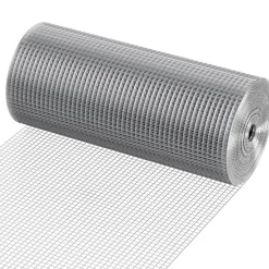 VEVOR Hardware Cloth 1/2 inch 24 inch x 100 ft 19 Gauge Chicken Wire Fence, Hot-Dip Galvanized After Welding Metal Wire Mesh Roll, Garden Plant Welded Fencing Roll Supports Poultry Netting Cage Fence