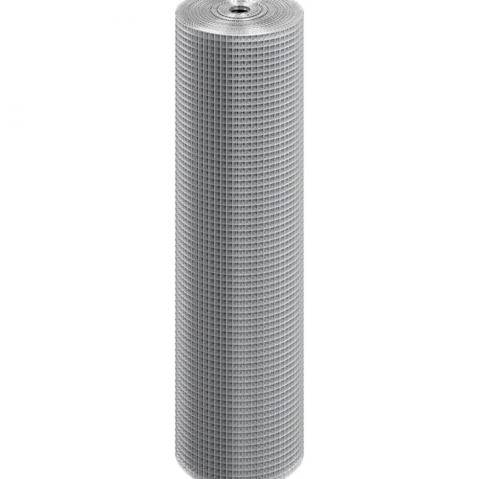 VEVOR Hardware Cloth 1/2 inch 36 inch x 100 ft 19 Gauge Chicken Wire Fence, Hot-Dip Galvanized After Welding Metal Wire Mesh Roll, Garden Plant Welded Fencing Roll Supports Poultry Netting Cage Fence