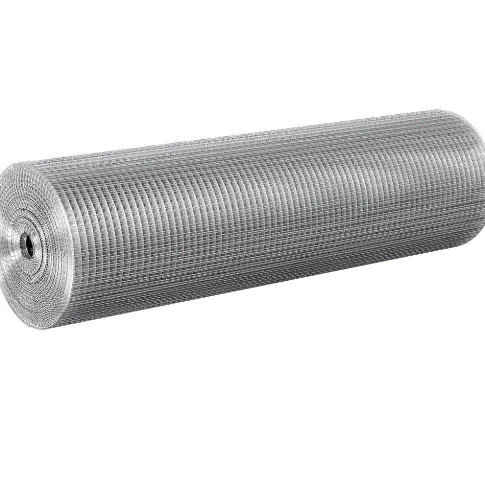 VEVOR Hardware Cloth 1/2 inch 36 inch x 100 ft 19 Gauge Chicken Wire Fence, Hot-Dip Galvanized After Welding Metal Wire Mesh Roll, Garden Plant Welded Fencing Roll Supports Poultry Netting Cage Fence