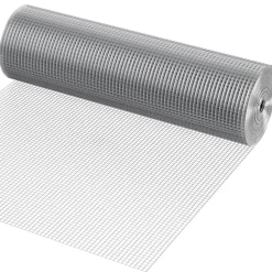 VEVOR Hardware Cloth 1/2 inch 36 inch x 100 ft 19 Gauge Chicken Wire Fence, Hot-Dip Galvanized After Welding Metal Wire Mesh Roll, Garden Plant Welded Fencing Roll Supports Poultry Netting Cage Fence