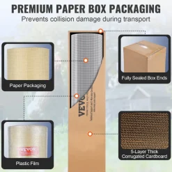 VEVOR Hardware Cloth 1/4 inch 36 inch x 100 ft 23 Gauge Chicken Wire Fence, Hot-Dip Galvanized After Welding Metal Wire Mesh Roll, Garden Plant Welded Fencing Roll Supports Poultry Netting Cage Fence