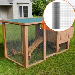 VEVOR Hardware Cloth 1/2 inch 24 inch x 25 ft 19 Gauge Chicken Wire Fence, Hot-Dip Galvanized After Welding Metal Wire Mesh Roll, Garden Plant Welded Fencing Roll Supports Poultry Netting Cage Fence