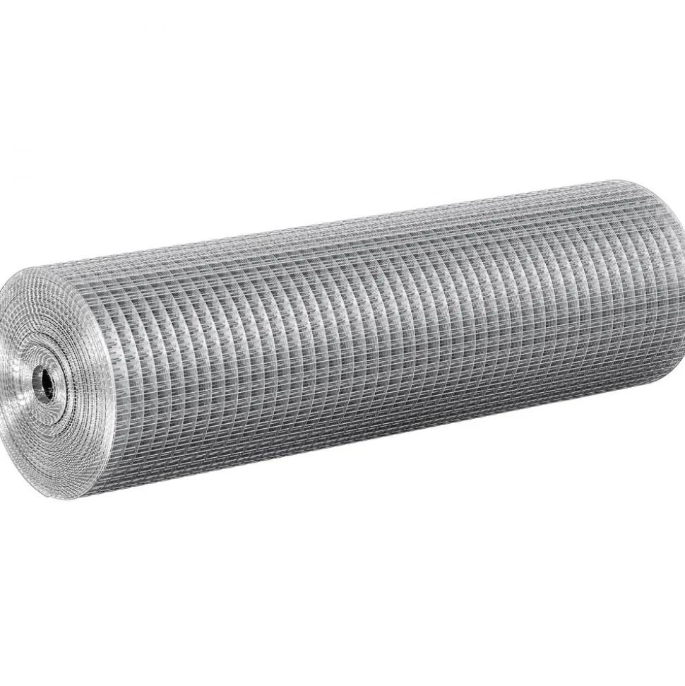 VEVOR Hardware Cloth, 1/2 inch 72 inch x 100 ft 19 Gauge Chicken Wire Fence, Hot-Dip Galvanized After Welding Metal Wire Mesh Roll, Garden Plant Welded Fencing Roll Supports Poultry Netting Cage Fence