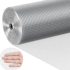 VEVOR Hardware Cloth, 1/4 inch 48in x 100 ft 23 Gauge, Hot Dipped Galvanized Wire Mesh Roll, Chicken Wire Fencing, Wire Mesh for Rabbit Cages, Garden, Small Rodents