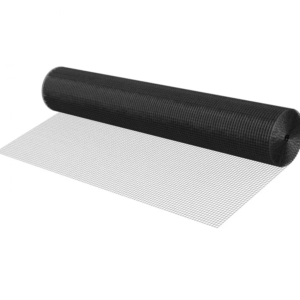 VEVOR Hardware Cloth 60 in x 50 ft, 1/2 in 19 Gauge Galvanized Wire Mesh Roll, Weather-Resistant Vinyl Coated Chicken Wire Fencing, Heavy Duty Welded Garden Plant Fencing for Rabbit Cage Snake Fence