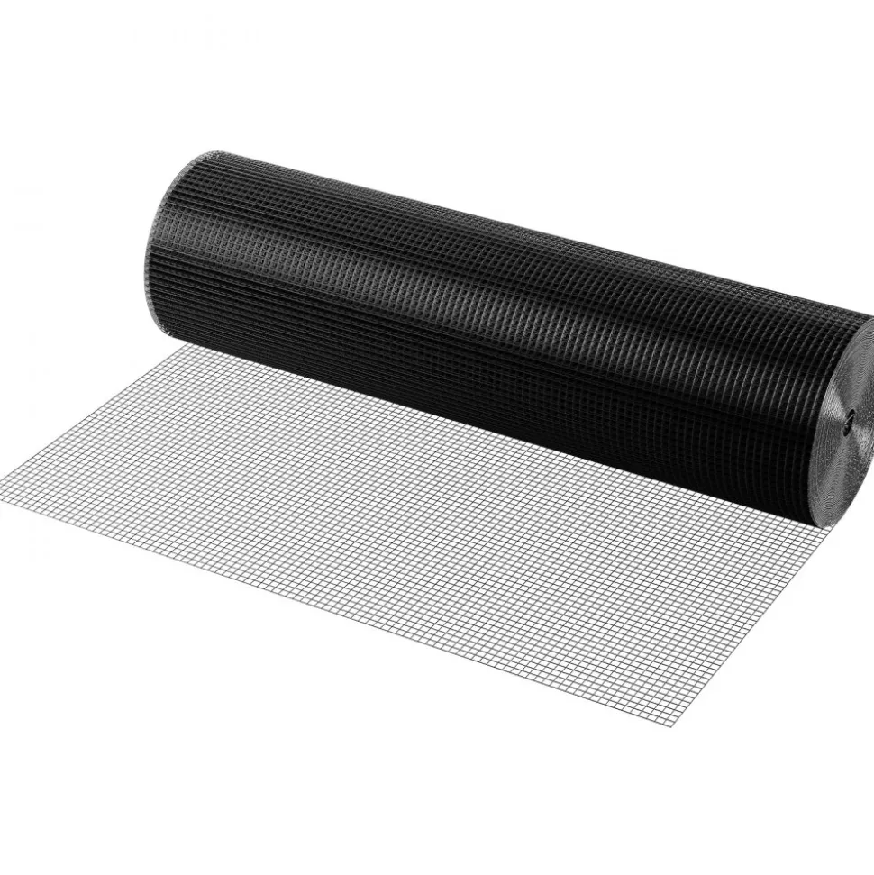 VEVOR Hardware Cloth, 48'' x 100' Galvanized Wire Mesh Roll, 19 Gauge Chicken Wire Fence Roll, Vinyl Coating Metal Wire Mesh for Chicken Coop Barrier, Rabbit Snake Fences, Poultry Enclosures