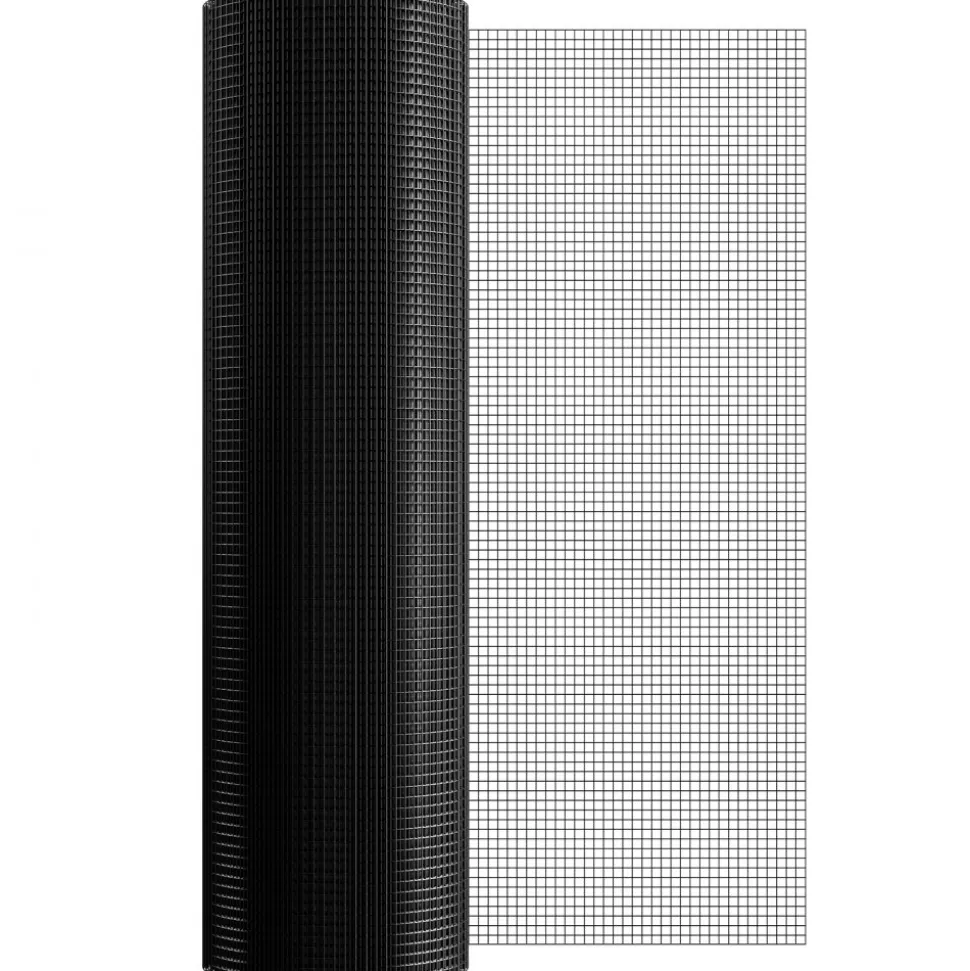 VEVOR Hardware Cloth, 48'' x 100' Galvanized Wire Mesh Roll, 19 Gauge Chicken Wire Fence Roll, Vinyl Coating Metal Wire Mesh for Chicken Coop Barrier, Rabbit Snake Fences, Poultry Enclosures