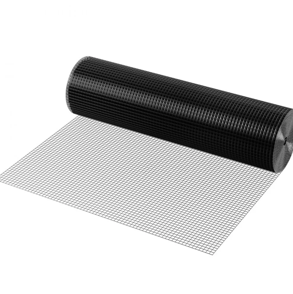 VEVOR Hardware Cloth, 36'' x 50' Galvanized Wire Mesh Roll, 19 Gauge Chicken Wire Fence Roll, Vinyl Coating Metal Wire Mesh for Chicken Coop Barrier, Rabbit Snake Fences, Poultry Enclosures