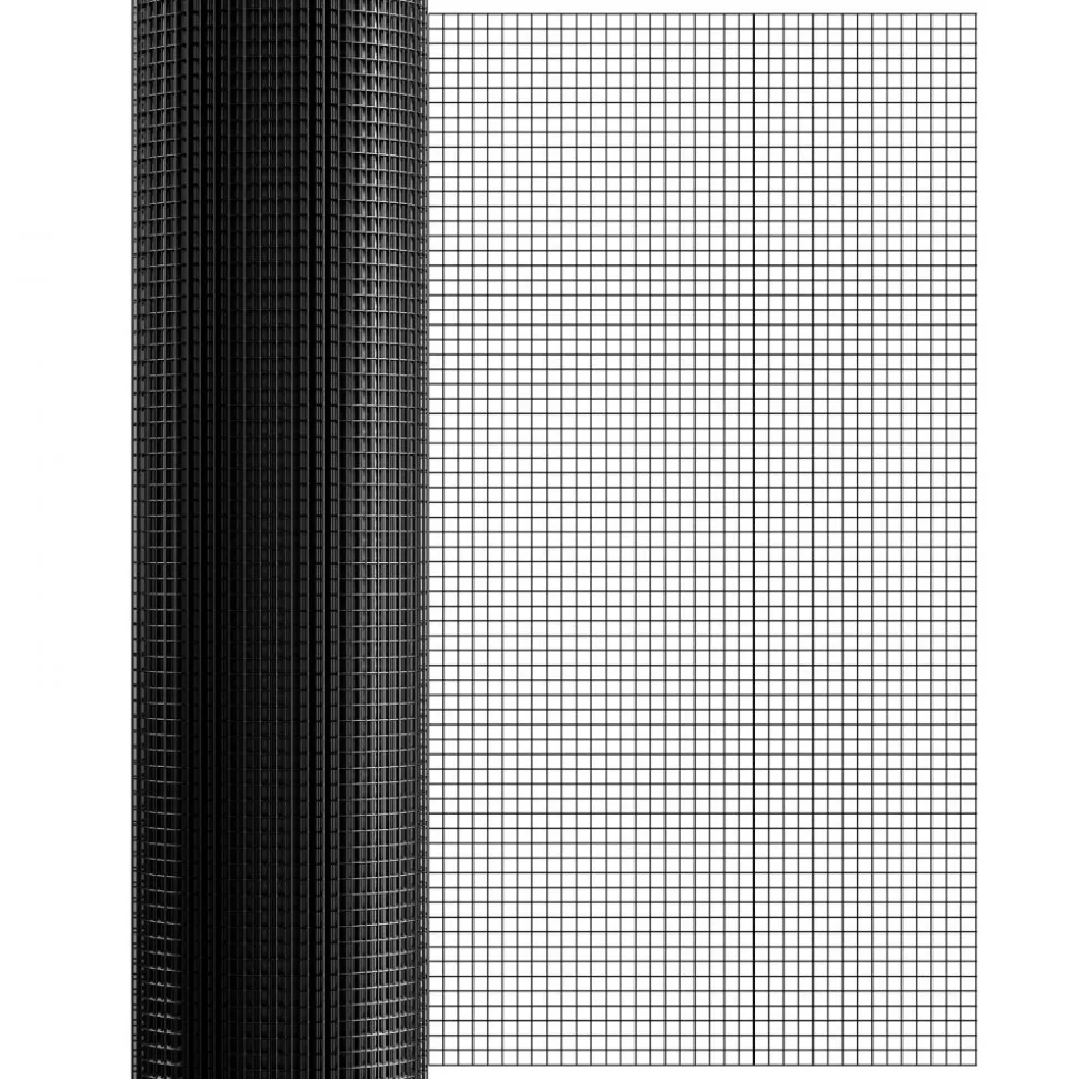VEVOR Hardware Cloth, 36'' x 50' Galvanized Wire Mesh Roll, 19 Gauge Chicken Wire Fence Roll, Vinyl Coating Metal Wire Mesh for Chicken Coop Barrier, Rabbit Snake Fences, Poultry Enclosures