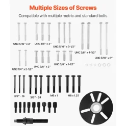 VEVOR Harmonic Balancer Puller Removal & Install Tool Kit, All-Steel Harmonic Balancer Installer Set Tool Kit for Removing and Installing of Balancers, Flywheels, Crankshaft Pulleys, Steering Wheels