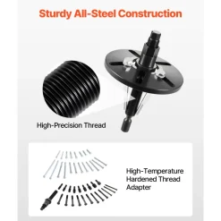 VEVOR Harmonic Balancer Puller Removal & Install Tool Kit, All-Steel Harmonic Balancer Installer Set Tool Kit for Removing and Installing of Balancers, Flywheels, Crankshaft Pulleys, Steering Wheels