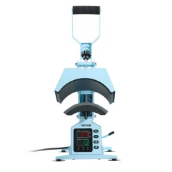 VEVOR Hat Heat Press Machine, with 2 Interchangeable Platens and Caps Stretcher, Precise Temperature & Time Control, Heat Press for Hats and Caps, for HTV Iron On and Sublimation Projects, Light Blue