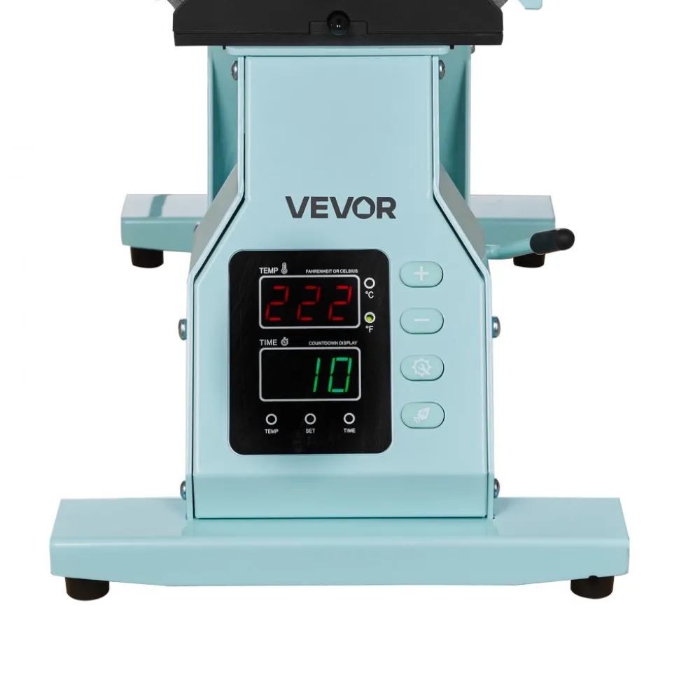 VEVOR Hat Heat Press Machine, with 4pcs Interchangeable Platens, Precise Temperature and Time Control, Hat Press for HTV Iron On and Sublimation Projects, for Caps, Headbands, Cuffs, Face Masks, Green