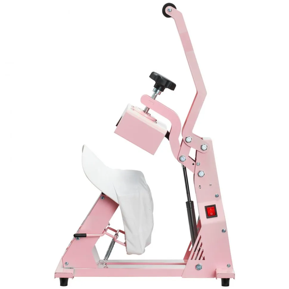 VEVOR Hat Heat Press Machine, with 2pcs Interchangeable Platens, Precise Temperature and Time Control, Hat Press for HTV Iron On and Sublimation Projects, for Caps, Headbands, Cuffs, Face Masks, Pink