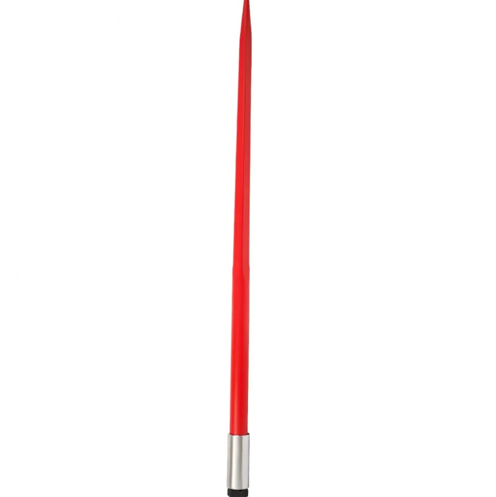 VEVOR Hay Spear 49" Bale Spear 4500 lbs Capacity, Bale Spike Quick Attach Square Hay Bale Spears 1 3/4" wide, Red Coated Bale Forks, Bale Hay Spike with Hex Nut & Sleeve for Buckets Tractors Loaders