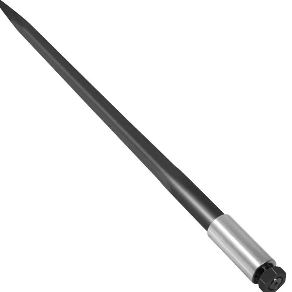 VEVOR Hay Spear 39" Bale Spear 3600 lbs Capacity, Bale Spike Quick Attach Square Hay Bale Spears 1 3/4", Black Coated Bale Forks, Bale Hay Spike with Hex Nut and Sleeve for Buckets Tractors Loaders