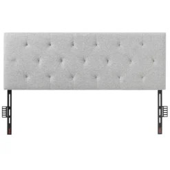 VEVOR Headboard, Full Size Headboard with Adjustable Height, Comfortable Diamond Tufted for Full Size Bed, W 56.3 x H(35.6-47.4)inches, Ideal for Bedroom, Hotel, Homestay, Dormitory, Light Grey