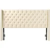 VEVOR Headboard, King Size Headboard with Adjustable Height, Comfortable Diamond Tufted for King Size Bed, W84.1 x H (54.33-60.24) x D 8.27 in, Ideal for Bedroom, Hotel, Homestay, Dormitory, Cream