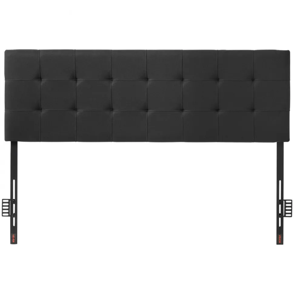 VEVOR Headboard, Queen Size Headboard with Adjustable Height, Comfortable Diamond Tufted for Queen Size Bed, W62.2 x H(42.72-54.53) x D2.76 in, Ideal for Bedroom, Hotel, Homestay, Dormitory, Black