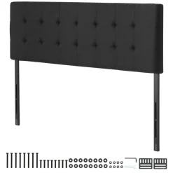VEVOR Headboard, Queen Size Headboard with Adjustable Height, Comfortable Diamond Tufted for Queen Size Bed, W62.2 x H(42.72-54.53) x D2.76 in, Ideal for Bedroom, Hotel, Homestay, Dormitory, Black