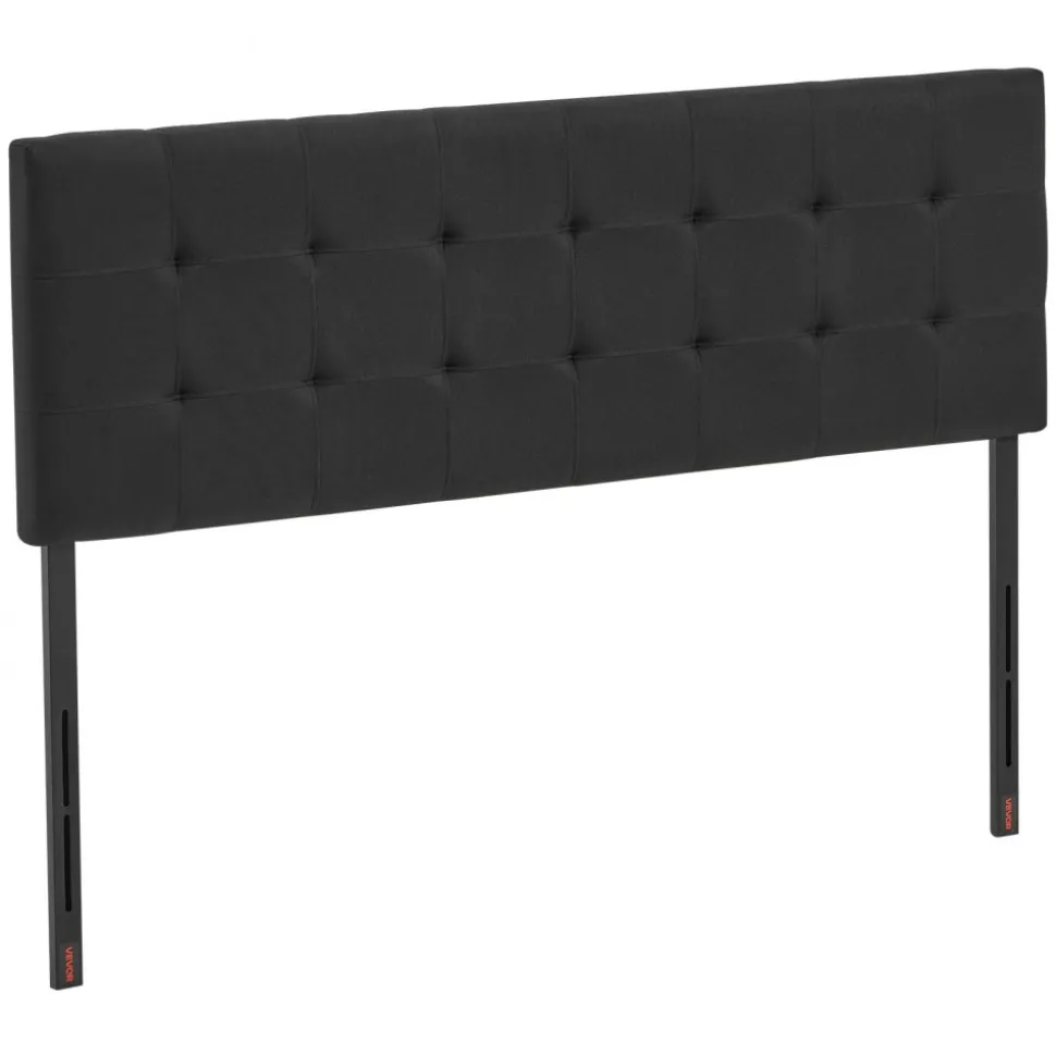 VEVOR Headboard, Queen Size Headboard with Adjustable Height, Comfortable Diamond Tufted for Queen Size Bed, W62.2 x H(42.72-54.53) x D2.76 in, Ideal for Bedroom, Hotel, Homestay, Dormitory, Black