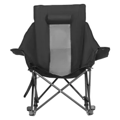 VEVOR Heated Camping Chair, 3 Heating Settings, Large-Sized Padded Folding Rocker, Heavy Duty Outdoor Lawn Chairs with Pocket & Cupholder, Support 225lbs, Portable Heated Chair for Sports Winter Use