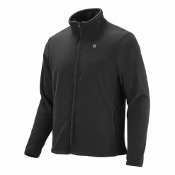 VEVOR Heated Fleece Jacket for Men, Heated Sweatshirt with 7.4V 16000mAh Rechargeable Power Bank Pack, 6 Heating Zones, 3 Temp Levels, 3h/6h/10h Warmth, for Winter Outdoor Camping, Black, XXL Size
