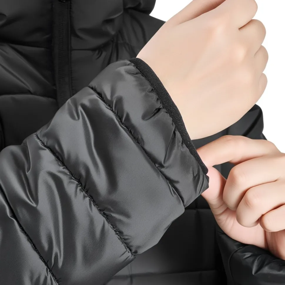 VEVOR Heated Jacket for Women with 7.4V Battery, Soft Shell Electric Heating Coat, Windproof Lightweight Outerwear with 4 Heating Zones & 3 Heat Settings, for Hiking, Outdoor Work, Black, M Size
