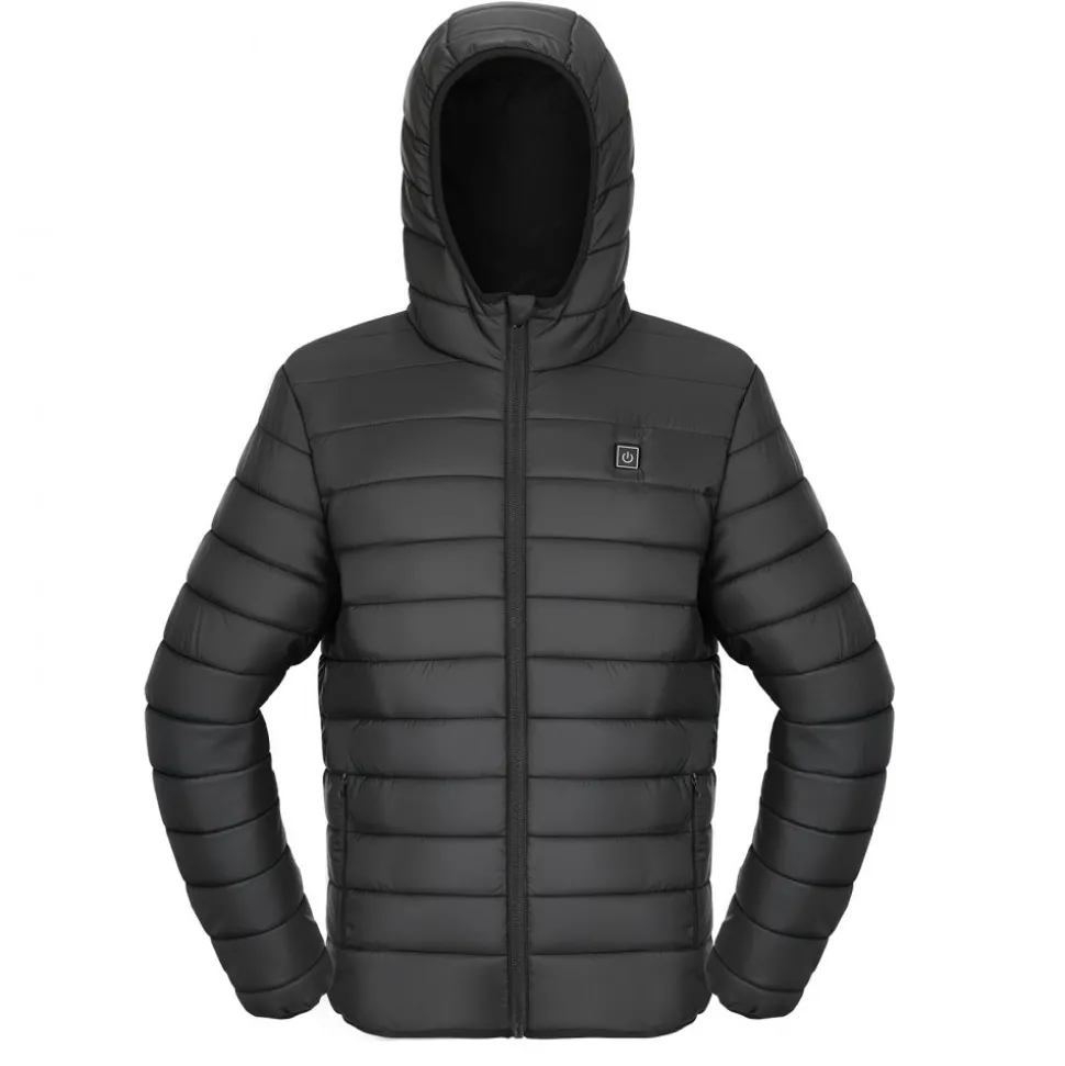 VEVOR Heated Jacket for Women with 7.4V Battery, Soft Shell Electric Heating Coat, Windproof Lightweight Outerwear with 4 Heating Zones & 3 Heat Settings, for Hiking, Outdoor Work, Black, M Size