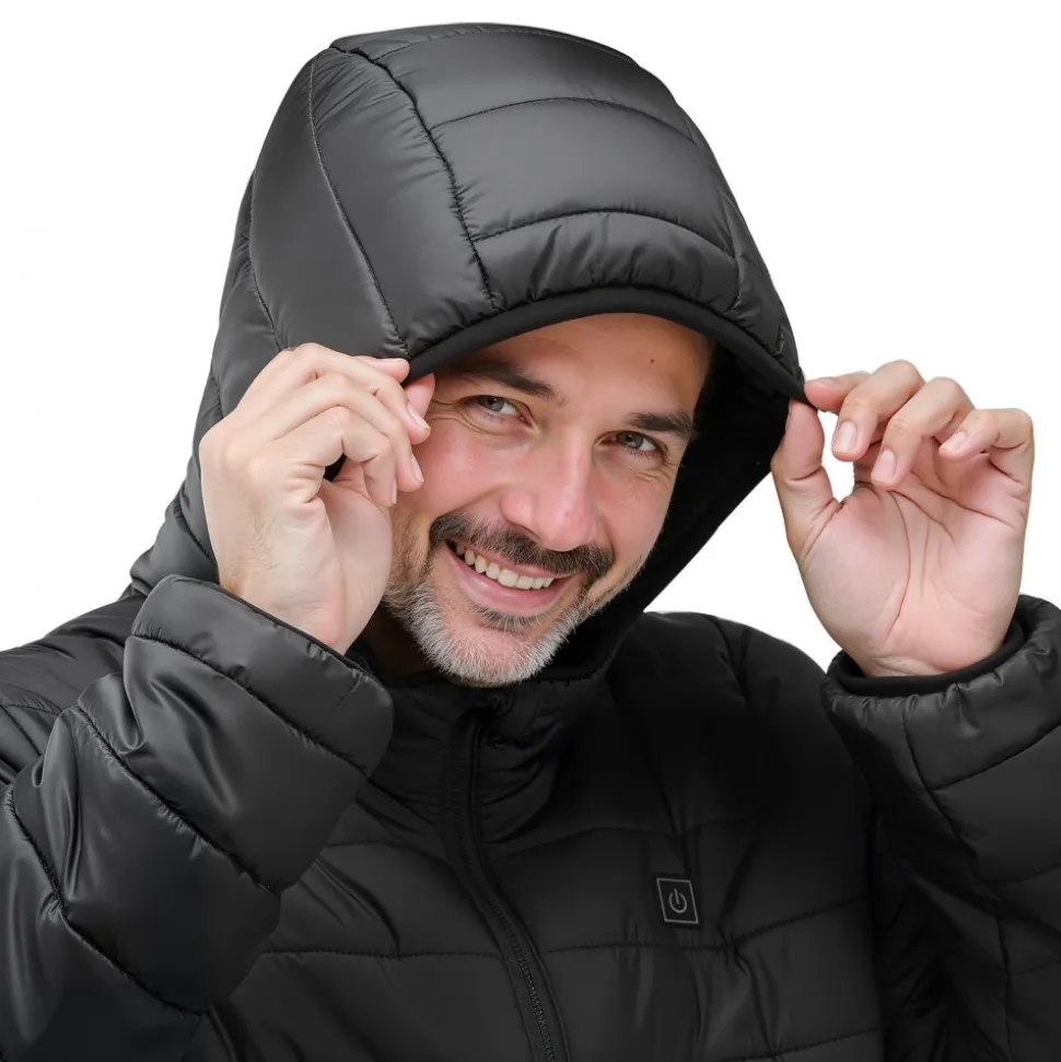 VEVOR Heated Jacket for Women with 7.4V Battery, Soft Shell Electric Heating Coat, Windproof Lightweight Outerwear with 4 Heating Zones & 3 Heat Settings, for Hiking, Outdoor Work, Black, L Size