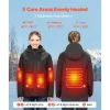 VEVOR Heated Jacket for Women with 7.4V Battery, Soft Shell Electric Heating Coat, Windproof Waterproof Lightweight Outerwear with 5 Heating Zones & 3 Heat Settings, Machine Washable, M Size