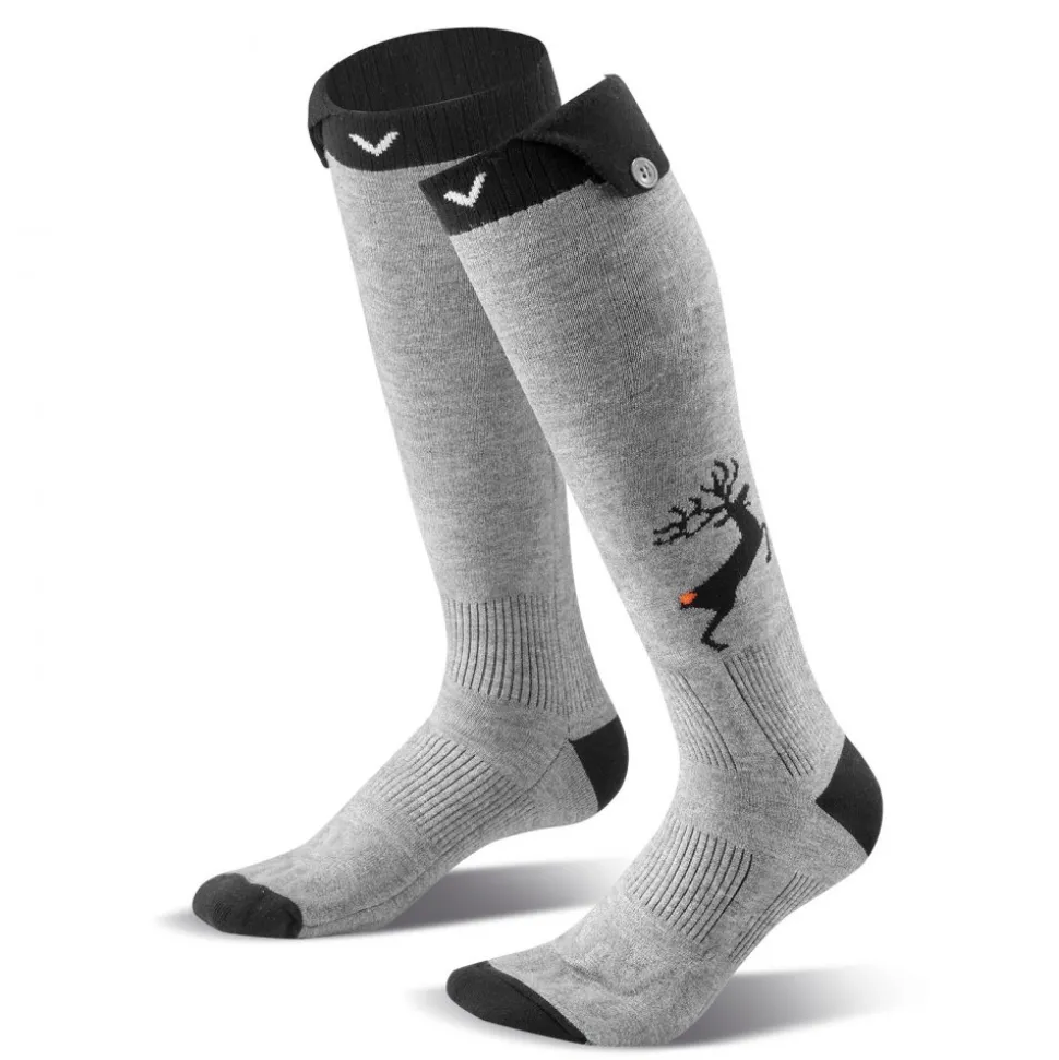 VEVOR Heated Socks, 6000mAh Battery Powered, Rechargeable Heating Socks with 4 Heating Levels, Electric Heated Sock with APP Control for Men Women, Foot Warmer for Hunting Riding Camping Hiking
