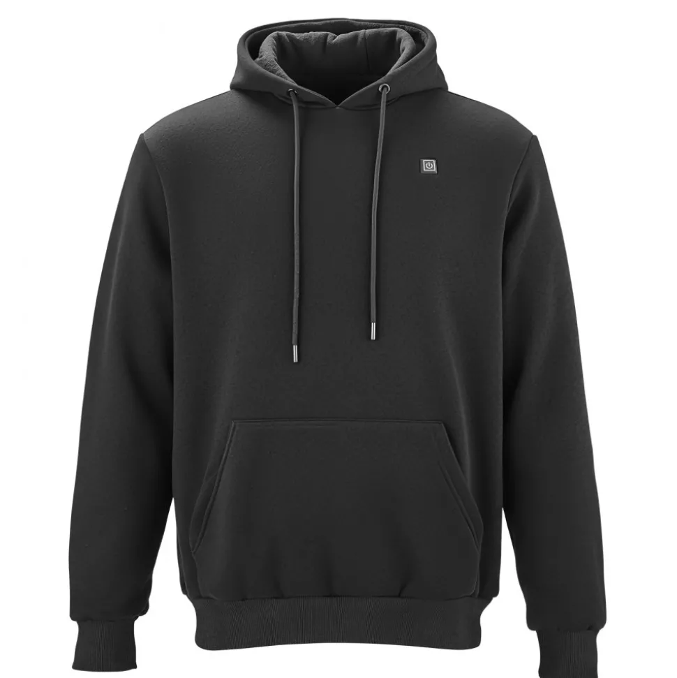 VEVOR Heated Sweatshirt Hoodie for Men Women, Heated Jacket Unisex with 7.4V 16000mAh Rechargeable Power Bank Pack, 5 Heating Zones, 3 Temp Levels, 4-8H Warmth, for Winter Outdoor Camping, Black, XXL Size