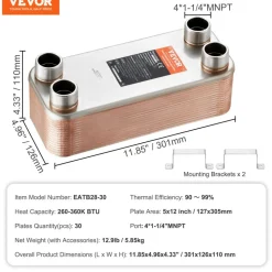 VEVOR Heat Exchanger, 5