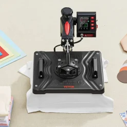 VEVOR Heat Press, 5 in 1 Heat Press 12x15 Machine Machine, Digital Precise Temperature Control, Clamshell Sublimation Transfer Printer Fast Heat-up, Vinyl Heat Press for Mug Cup T-Shirt Plate, 900W