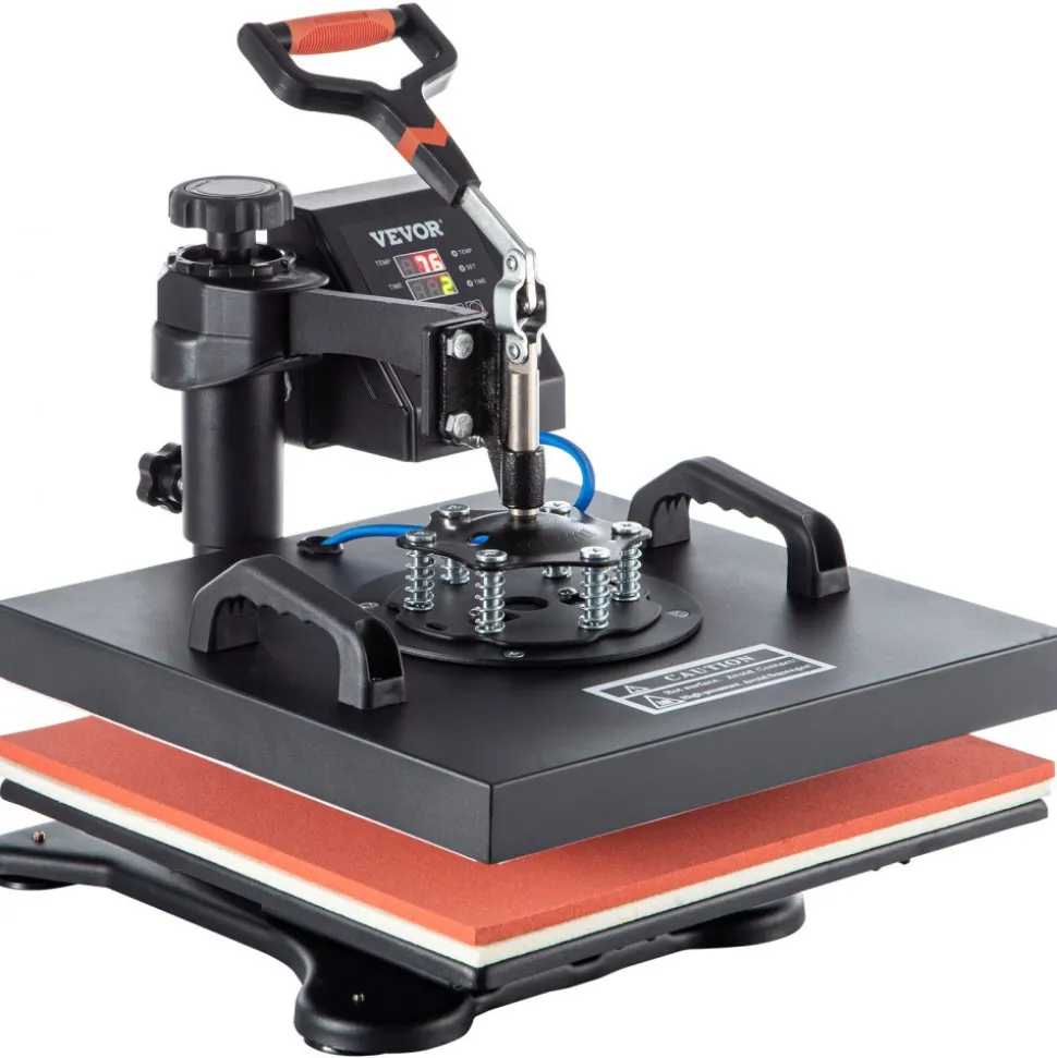 VEVOR Heat Press, 5 in 1 15 x 15 Inch Heat Press Machine, Dual LED Display Heat Press Machine, Multifunctional Sublimation, for T-Shirts, Swing Away Design