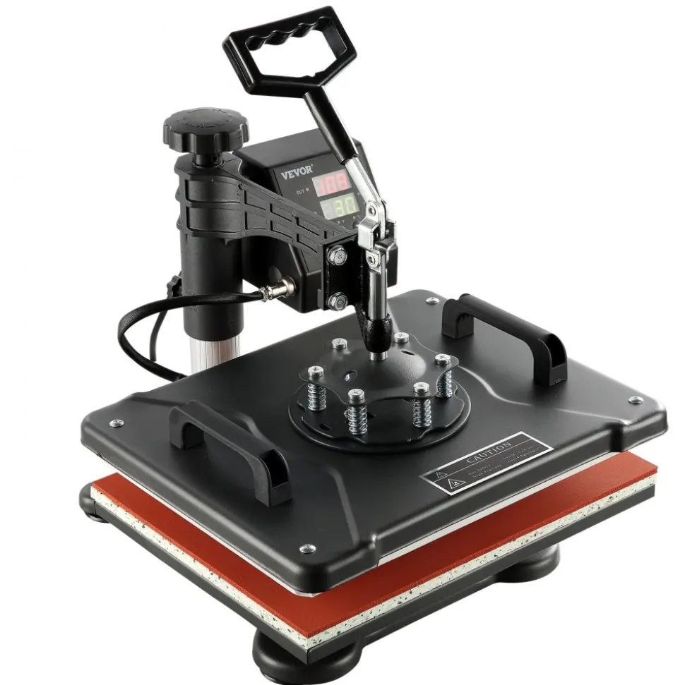 VEVOR Heat Press Machine, 8 in 1 Combo Digital Multifunctional Sublimation Heat Transfer Machine 12x15 inch, 360 Degree Rotation Swing Away for Printing T Shirts Mug Cap Hat Plate