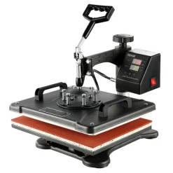 VEVOR Heat Press Machine, 8 in 1 Combo Digital Multifunctional Sublimation Heat Transfer Machine 12x15 inch, 360 Degree Rotation Swing Away for Printing T Shirts Mug Cap Hat Plate