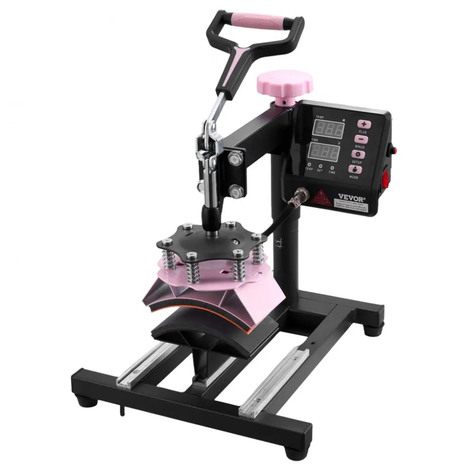 VEVOR Heat Press Machine, 15 x 15 inch, 8 in 1 Heat Transfer Machine with 30 oz Tumbler Press, 360° Swing Away Digital T-Shirt Pressing Machine, Teflon Coating, for T-Shirts/Mugs/Hats/Plates, Black