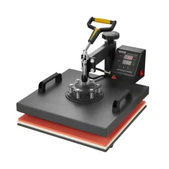 VEVOR Heat Press Machine, 15 x 15 inch, 2 in 1 Heat Transfer Machine with Hat Press, 360° Swing Away T-Shirt Pressing, Digital Precise Control, Fast Even Heating for T-Shirts/Hats/Caps, Black