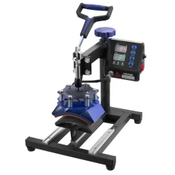 VEVOR Heat Press Machine, 15 x 15 inch, 5 in 1 Heat Transfer Machine with 30 oz Tumbler Press, 360° Swing Away Digital T-Shirt Pressing, Teflon Coating, for T-Shirts/Mugs/Hats/Plates, Black+Blue