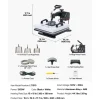 VEVOR Heat Press Machine, 15 x 15 in, 8-in-1 Multifunction, 360° Swing Away, Heat Up Fast and Even, Digital Precise Control, Sublimation Press Machine for T-Shirts, Mugs, Tumblers, Caps, Plates