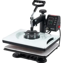 VEVOR Heat Press Machine 12 x 15 in 5-in-1 Combo Sublimation Press Machine, Heat Up Fast and Even, Digital Precise Time and Temp Control, Multi-Function, for T-Shirts, Mugs, Tumblers, Caps, Plates