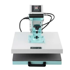 VEVOR Heat Press, 15 x 15 inch Digital Heat Press Machine, Slide Out Heat Transfer Machine, Fast and Even Heating, 2-Layer Insulation Cotton, Heat Transfer Machine for T-Shirts/Pillows/Bags, Green