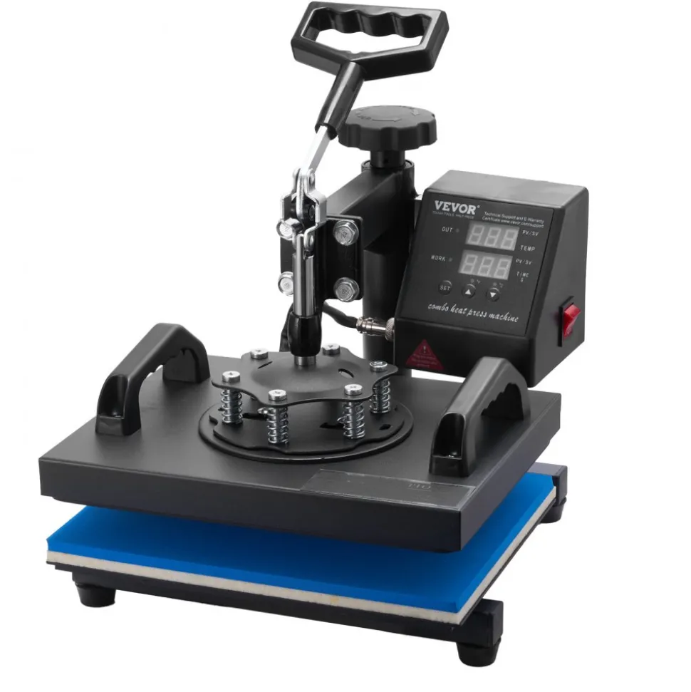 VEVOR Heat Press, 12x10Inch T-Shirt Press Machine, T-shirt Press Heat Press 30x23cm Printing Machine Heat Transfer Sublimation Machine for T-shirts